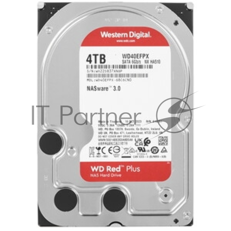 Жесткий диск HDD WD Red Plus 4Tb 5400rpm SATA 256Mb 3.5"
