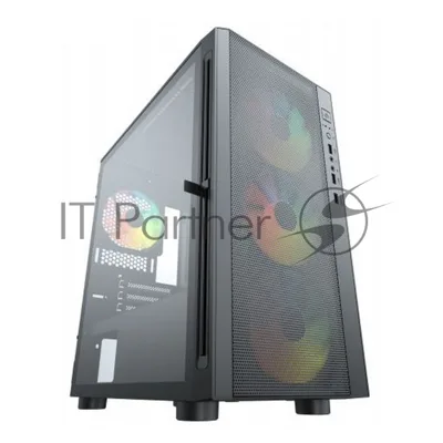 Компьютерный корпус ACD Citadel 104 ATX, черный, USB 3.0x1+USB 2.0x2+HD audio,3x12см F1 ARGb fans at front(Slave fans),1x12см F1 ARGb fan at rear (Master fan)