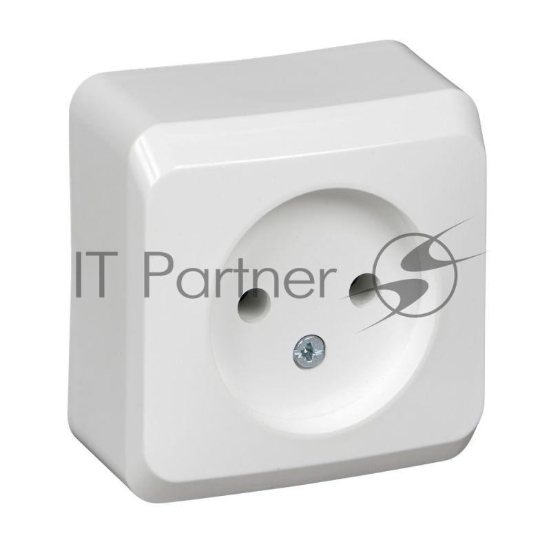 Розетка без заземления без шторок Systeme electric PA16-001B ЭТЮД О/У 16А 250B, белый,