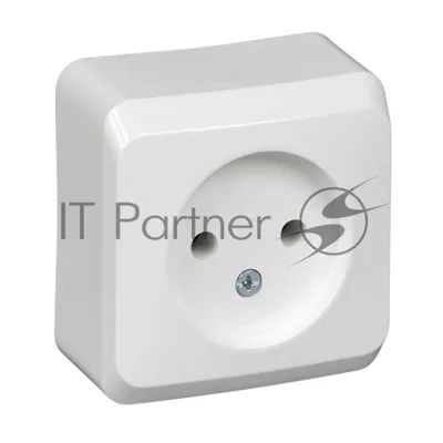 Розетка без заземления без шторок Systeme electric PA16-001B ЭТЮД О/У 16А 250B, белый,