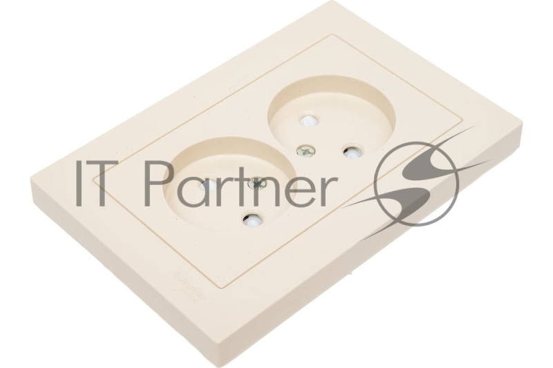 Розетка 2-м СП AtlasDesign 16А IP20 без заземл. защ. шторки в сборе беж. SE ATN000222
