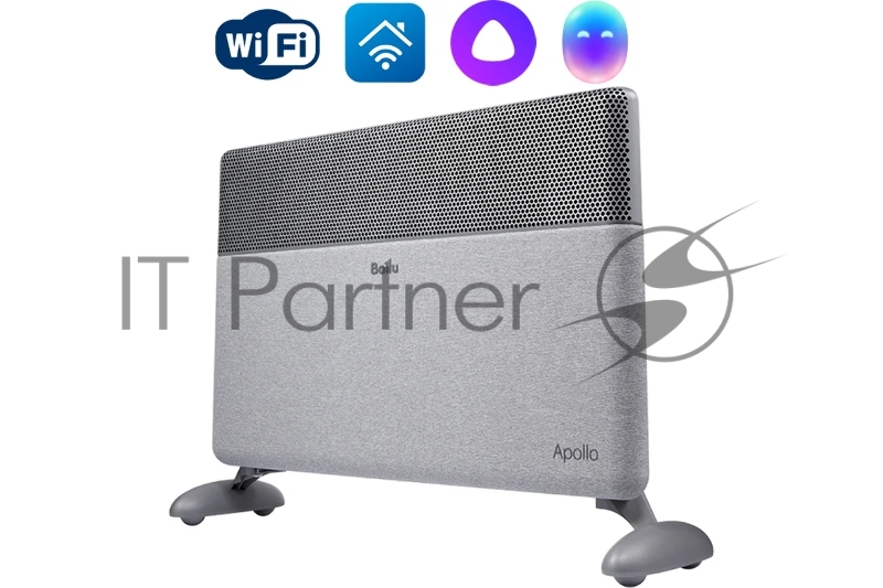 Конвектор электрический Ballu Apollo digital INVERTER Moon Gray BEC/ATI-2001 серый, 2000 Вт, 25 м2, термостат, дисплей, WiFi