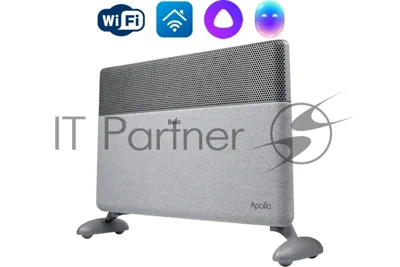 Конвектор электрический Ballu Apollo digital INVERTER Moon Gray BEC/ATI-2001 серый, 2000 Вт, 25 м2, термостат, дисплей, WiFi
