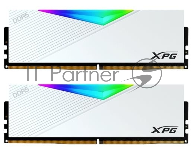 Оперативная память XPG Lancer, DDR5, 32Gb (2x16Gb), 6000MHz, CL30, DIMM, с радиаторами, RGB, белый