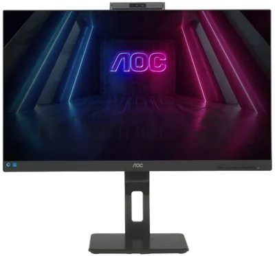 Монитор 27" AOC Q27P3QW IPS 2560x1440, 75 Гц, 4 мс, 16:9, 350 кд/м², 2xHDMI, DisplayPort, встроенные динамики, веб-камера, черный