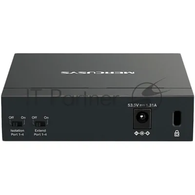 Коммутатор Mercusys MS105GP, 4×1 Гбит/с PoE + 1×1 Гбит/с, неуправляемый