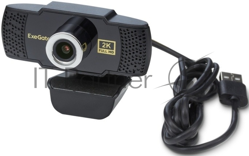 Веб-камера ExeGate BusinessPro C922 2K 2560x1440, 30 кадр/с, USB Type-A, микрофон (шумоподавление), универсальное крепление