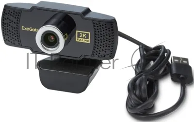 Веб-камера ExeGate BusinessPro C922 2K 2560x1440, 30 кадр/с, USB Type-A, микрофон (шумоподавление), универсальное крепление