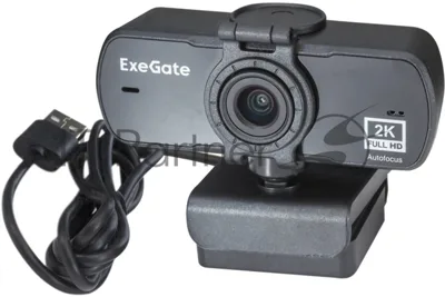 Веб-камера ExeGate Stream C940 Wide 2K 2560x1440, 30 кадр/с, USB Type-A, микрофон (шумоподавление), универсальное крепление, штатив в комплекте