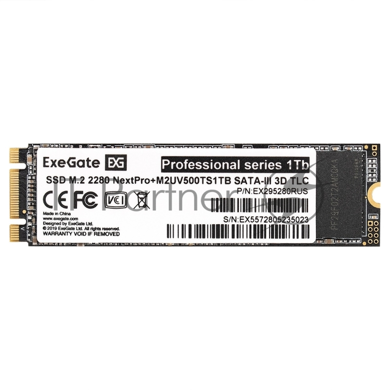 Накопитель SSD ExeGate, 1Tb, M.2 2280, SATA, R/W 551/480