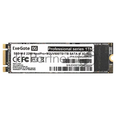 Накопитель SSD ExeGate, 1Tb, M.2 2280, SATA, R/W 551/480