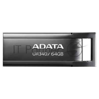 Флешка USB ADATA UR340 (AROY-UR340-64GbK), 64Gb, USB 3.2, R/W 100/30, черный