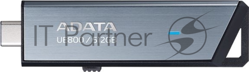 Флешка USB ADATA UE800 (AELI-UE800-512G-CSG), 512Gb, Type-C USB 3.2, R/W 1000/1000, серебристый
