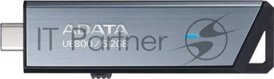 Флешка USB ADATA UE800 (AELI-UE800-512G-CSG), 512Gb, Type-C USB 3.2, R/W 1000/1000, серебристый