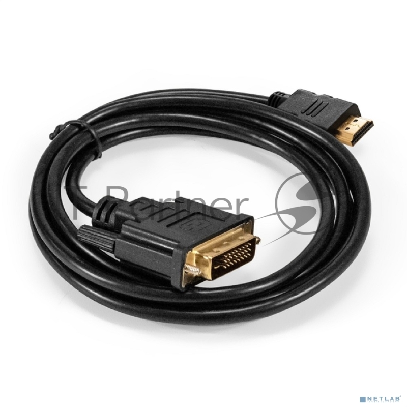 Кабель HDMI-DVI-D ExeGate EX-CC-HDMIM-DVI2M-1.5 (19M/(24+1)M, dual link, 1,5м, позолоченные контакты)