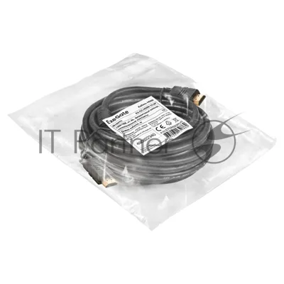Кабель HDMI ExeGate EX-CC-HDMI-10.0F (19M/19M, 10м, v1.4b, ферритовые кольца, позолоченные контакты)