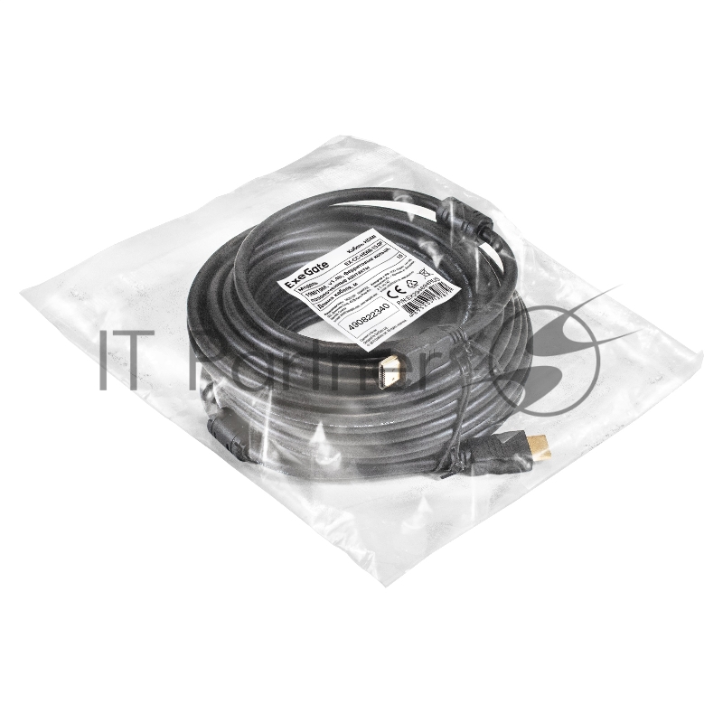 Кабель HDMI ExeGate EX-CC-HDMI-15.0F (19M/19M, 15м, v1.4b, ферритовые кольца, позолоченные контакты)