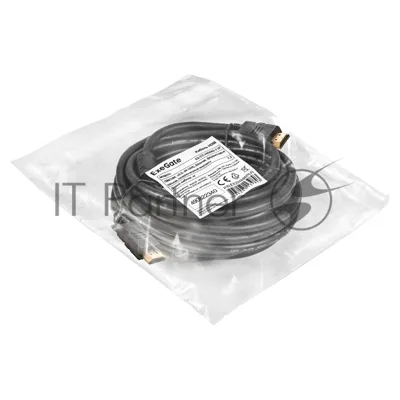 Кабель HDMI ExeGate EX-CC-HDMI2-7.5F (19M/19M, v2.0, 7,5м, 4K UHD, Ethernet, ферритовые кольца, позолоченные контакты)