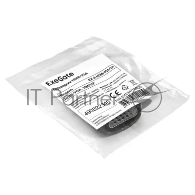 Переходник HDMI-VGA ExeGate EX-A-HDMI-VGA-001 (19M/15F)