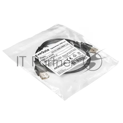 Удлинитель USB 2.0 ExeGate EX-CC-USB2-AMAF-1.0 (Am/Af, 1,0м)