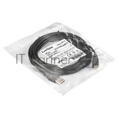 Кабель USB 2.0 ExeGate EX-CC-USB2-AMBM-5.0 (Am/Bm, 5м)
