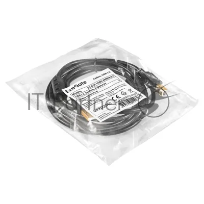 Кабель USB 2.0 ExeGate EX-CCF-USB2-AMBM-2.0 (Am/Bm, 2,0м, 2 фильтра)