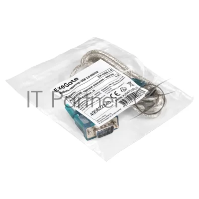 Кабель-адаптер USB 2.0-RS232 ExeGate EX-UAS-1.8 (Am/DB9M, 1,8м, крепеж разъема - винты)