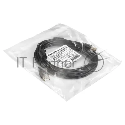 Удлинитель USB 2.0 ExeGate EX-CCF-USB2-AMAF-5.0F (Am/Af, позолоченные контакты, ферритовые кольца, 5м)