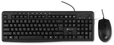 Комплект клавиатура+мышь Oklick S650 проводной, USB, 2000 DPI, чёрный