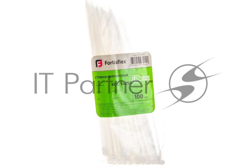 Хомут кабельный Fortisflex 49402 КСС 5х250 нейл. белый (уп.100 шт)