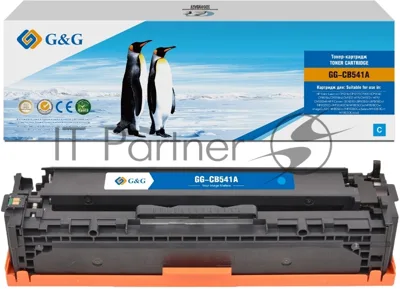 Картридж G&G аналог HP CB541A/125A/Canon 716 синий 1.4k с чипом