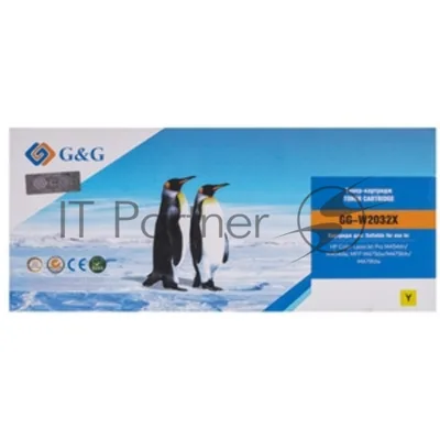 Картридж G&G, аналог HP W2032X/415X желтый 6k с чипом