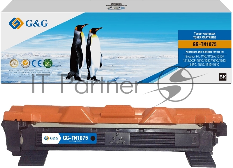 Картридж лазерный G&G, аналог Brother TN-1075 1k