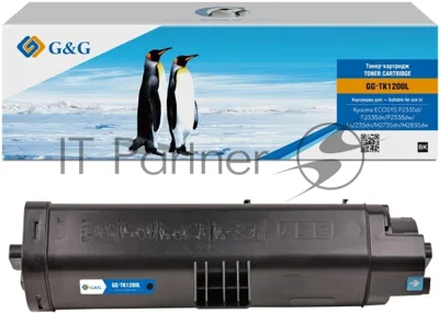 Картридж лазерный G&G, аналог Kyocera TK-1200 11k с чипом
