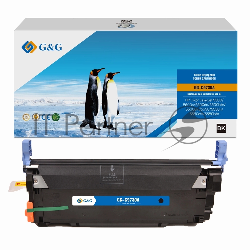 Картридж лазерный G&G GG-C9730A черный (13 000 стр.) для HP CLJ 5500/5500n/5500dn/5500hdn/5500dtn/5550/5550n/5550dtn/5550hdn