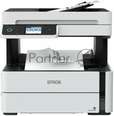 МФУ струйный Epson M3170 (C11CG92501), A4, ч/б, печ. до 39 стр/мин., 2400 x 1200 dpi (печать) 1200x2400dpi (скан.), USB, RJ-45, Wi-Fi, Air Print