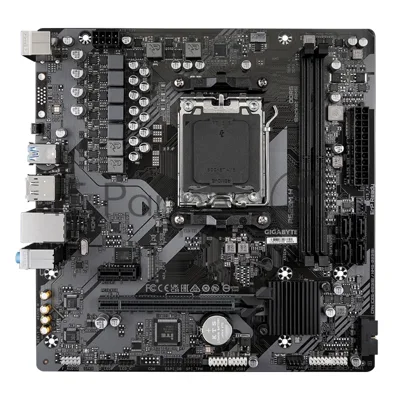 Материнская плата Gigabyte A620M H, AM5, AMD A620, 2xDDR5, 4xSATA, 1xM.2, 1xPCIe 4.0 x16, 1xHDMI, 1xDP, D-Sub, 1xGb LAN, 6xUSB, 3x3.5 мм, 7.1, microATX