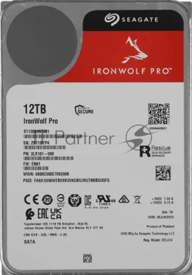Жесткий диск HDD Seagate IronWolf Pro 12Tb 7200rpm SATA 256Mb 3.5"