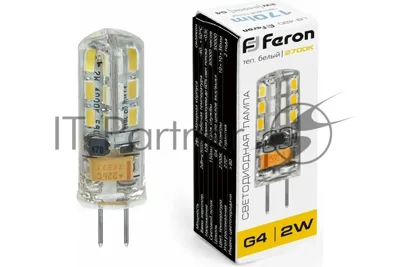 Лампа светодиодная Feron LB-420 2Вт 12в G4 теплый капсульная