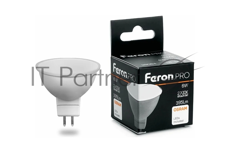 Лампа светодиодная FERON PRO LB-1606 (38083) 6 вт 230в GU5.3 теплый