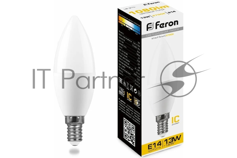 Лампа светодиодная Feron LB-970 13Вт E14 теплый матовая свеча