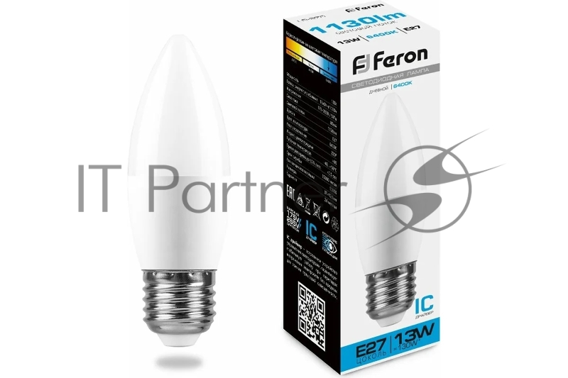 Лампа светодиодная Feron LB-970 13Вт E27 дневной матовая свеча