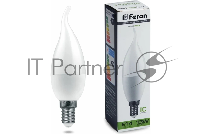 Лампа светодиодная Feron LB-970 (38113) 13 вт Е14 белый матовая свеча на ветру