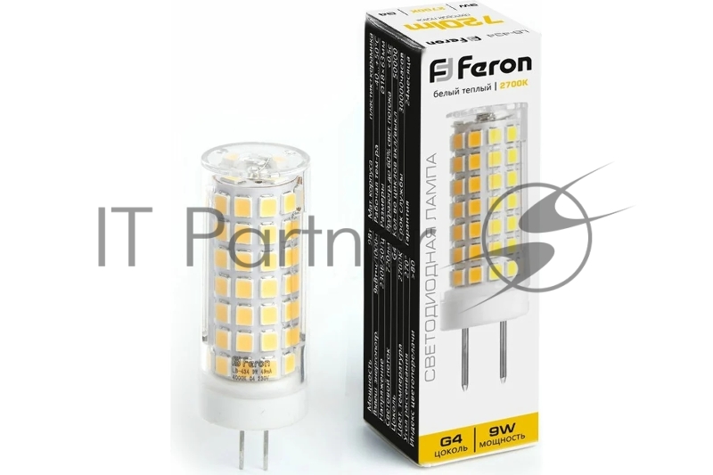 Лампа светодиодная Feron LB-434 9Вт 230В G4 теплый капсульная