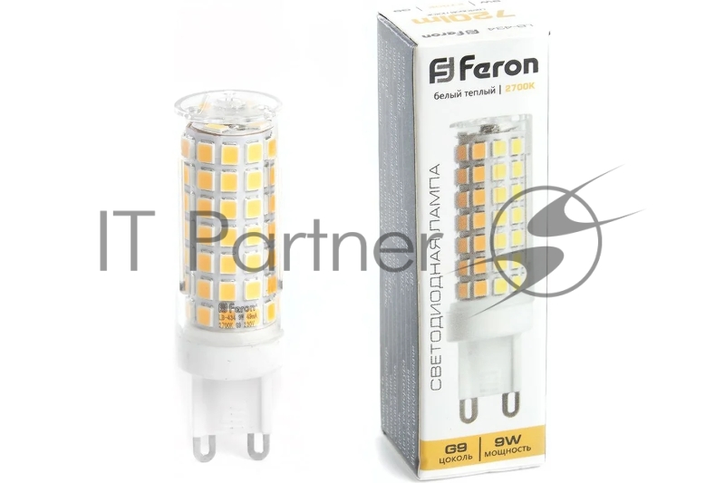 Лампа светодиодная Feron LB-434 9Вт 230В G9 теплый капсульная