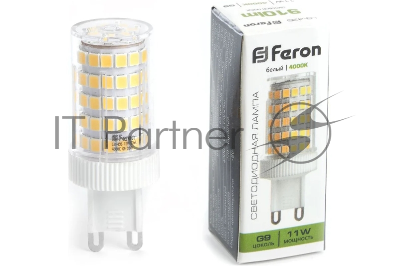 Лампа светодиодная Feron LB-435 11Вт 230В G9 белый капсульная