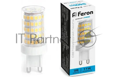 Лампа светодиодная Feron LB-435 11Вт 230В G9 дневной капсульная