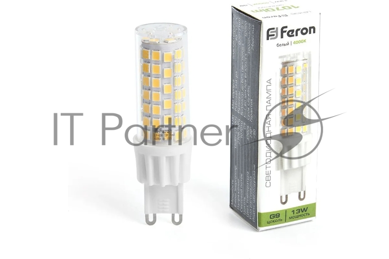 Лампа светодиодная Feron LB-436 13Вт 230В G9 белый капсульная