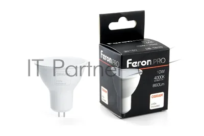 Лампа светодиодная Feron PRO LB-1610 10Вт 230В GU5.3 белый