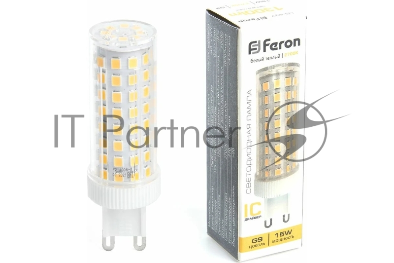 Лампа светодиодная Feron LB-437 15Вт 230В G9 теплый капсульная